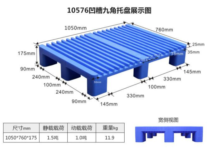 10576凹槽九腳卡板